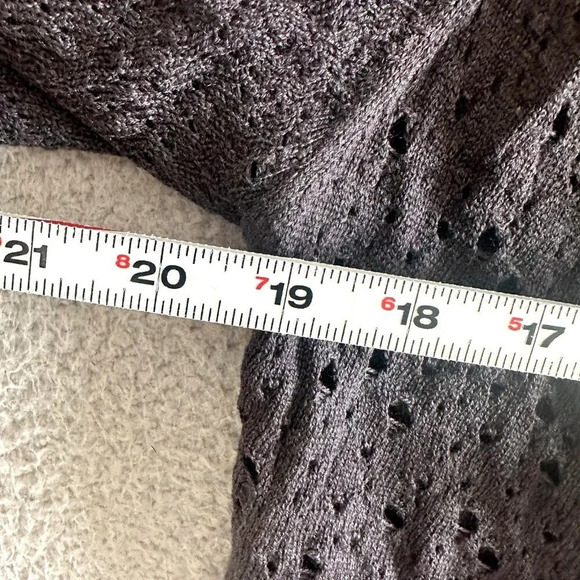 Eileen Fisher Merino Wool Open Cardigan Draped Grey Textured - Picture 3 of 16